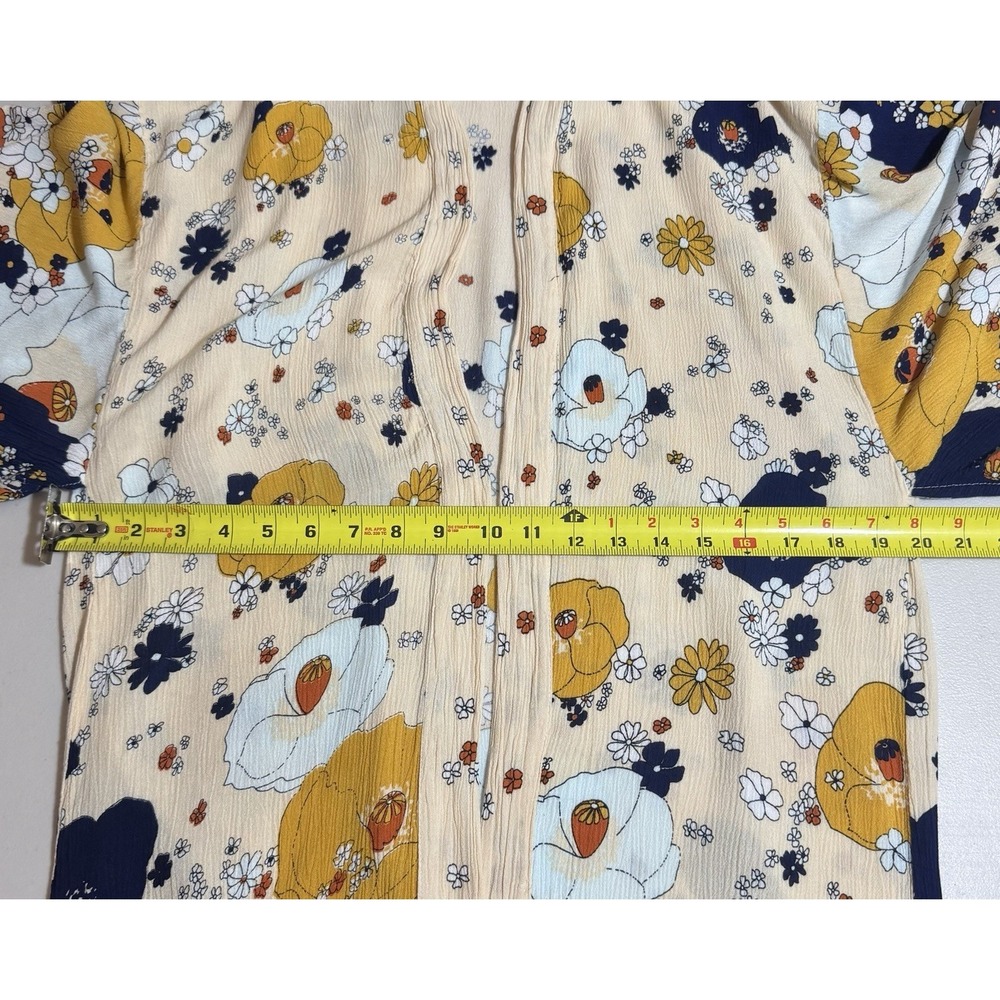 Free People Hidden Hills Maxi Kimono One Size Floral Boho - Picture 8 of 11